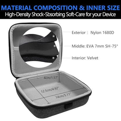 Musiin Audio Interface Case Compatible with Sonicake QME-20,Audient iD4 MK2 | NI komplete Audio1/2,features soft lining, mesh pocket for cables, comfy handle ideal for studio, rehearsal, and travel.
