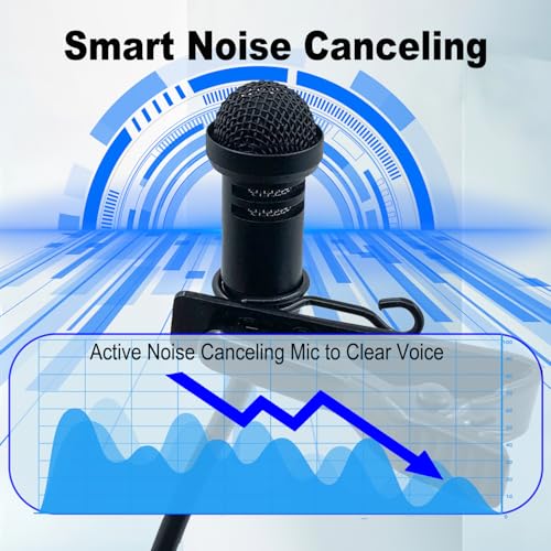 2 pcs Lavalier Mic for Sennheiser Wireless Bodypack Transmitter | Omnidirectional Condenser, Wired Microphone , 3.5mm TRS Lapel, Black, 5ft