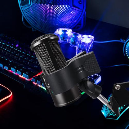 Large microphone clip for mic stand, 180° Adjustable Microphones Holder