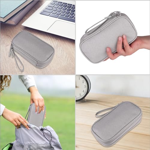 Travel Cable Organizer - Electronics Accessories Bag(Double Layer - Grey) - color: Double Layer -Grey
