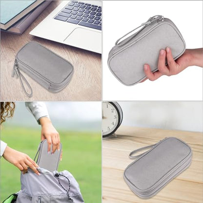 Travel Cable Organizer - Electronics Accessories Bag(Double Layer - Grey) - color: Double Layer -Grey