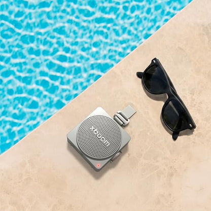 LG xboom Mini by will.i.am Portable Outdoor Bluetooth Speaker, up to 10 Hours, IP67 Dust and Water Resistant, Adjustable Hanging Strap, Warm Grey