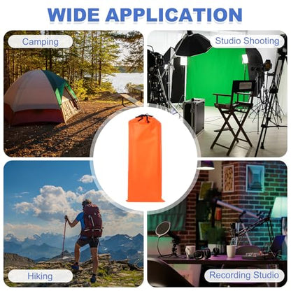 2 Pcs 24 x 10 Inch Tripod Monopod Case Bag, Oxford Cloth Foldable Tripod Carrying Case Bag with Drawstring, Fits Speaker/Light Stand/Studio/Outdoor/Travel/Camping, Orange - size: 24x10 Inch