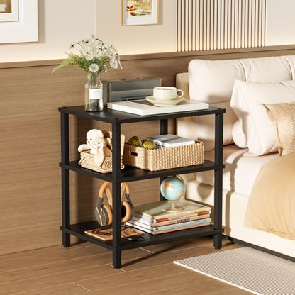 3-Tier AV Media Player Stand, Stereo Cabinet, Modern Stereo Cabine,Game Console Shelf,Wooden TV Stand,Multifunctional Entertainment Center, Suitable for Home, Conference Room, Black - color: Black, size: 3 Tier