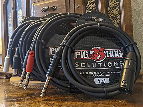 Pig Hog PX-TMXM25 1/4" TRS to XLR Balance Adaptor Cable, 25 Feet - size: 25 ft