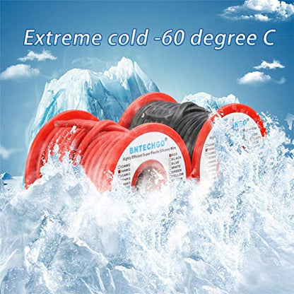 BNTECHGO 14 AWG Silicone Wire Red Black 25ft Stranded Tinned Copper Wire | Flexible 14 Gauge Stranded Wire Silicone Rubber Insulation For RC Models, Drone, Robot, Battery, EV Charger, 3D Printer, DIY - color: Red and Black, size: silicone wire red 25ft an