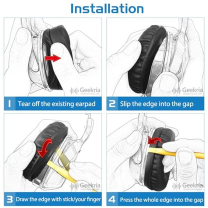 INF Ear Pads Compatible with Monster DNA Protein Leather Black