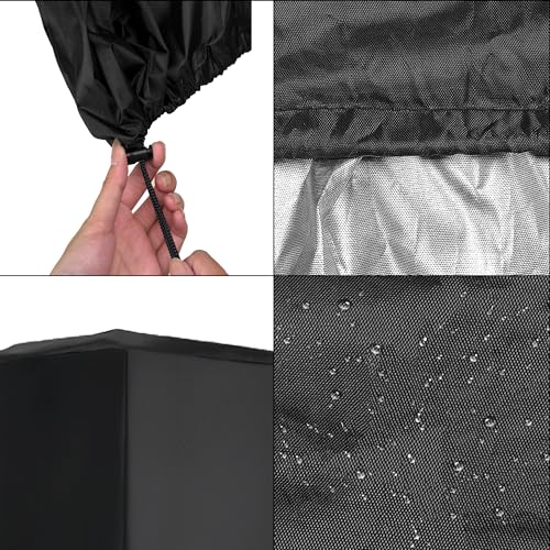 Musiin 15'' Outdoor Speaker Cover, Waterproof UV-Proof Oxford Cloth | Dust-Proof,Bottom Drawstring Fastening Design,Suitable for Upright PA/DJ Speaker Protection Cover(2 Packs)