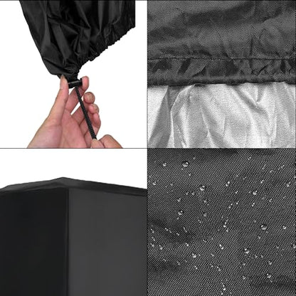 Musiin 15'' Outdoor Speaker Cover, Waterproof UV-Proof Oxford Cloth | Dust-Proof,Bottom Drawstring Fastening Design,Suitable for Upright PA/DJ Speaker Protection Cover(2 Packs)