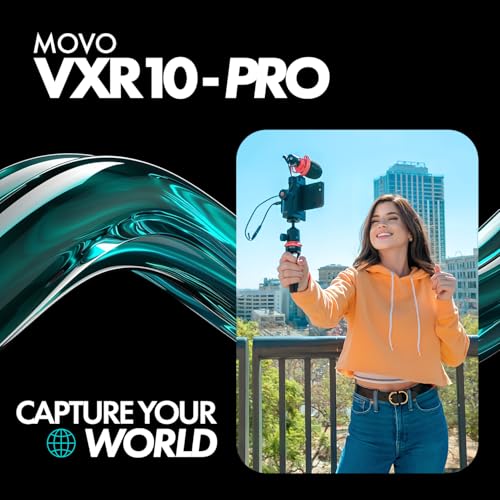 Movo VXR10-PRO Professional Video Microphone for Camera with Rycote Lyre Shock Mount - Shotgun Mic Compatible with DSLR Cameras and iPhone, Android Smartphones