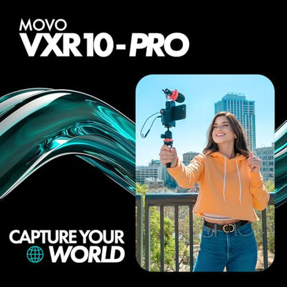 Movo VXR10-PRO Professional Video Microphone for Camera with Rycote Lyre Shock Mount - Shotgun Mic Compatible with DSLR Cameras and iPhone, Android Smartphones