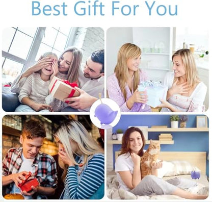 gingo Cute Cat Bluetooth Speaker (Purple*2) | Cat-shaped silicone tail, 40H playtime, TWS pairing, hands-free mic, BT5.3, 70g light, perfect home/office/outdoor/gift - color: Purple*2
