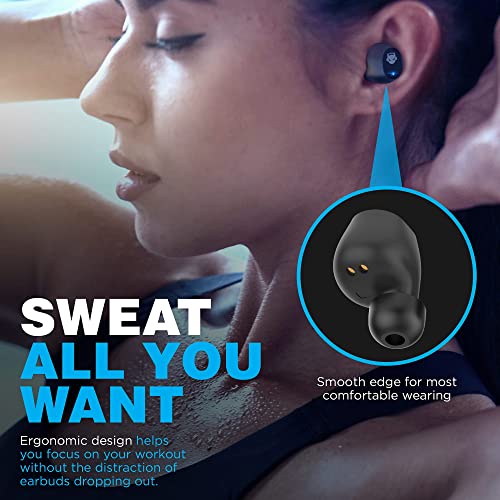 Wireless Earbuds Noise Cancellation Deep Bass Immersive Sound Headphones | Bluetooth Earphones, IPX5 Waterproof, 36-Hour Battery Life, Compatible with iPhone, Samsung, Android, PC, MINDBEAST T98 Black