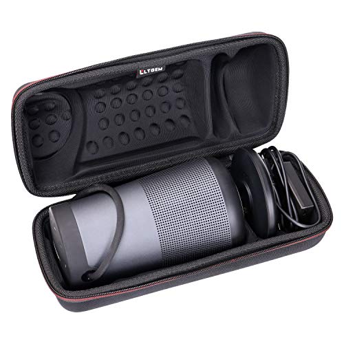LTGEM Travel Case for Bose SoundLink Revolve+ Series II Speaker, Black | Fits Charging Cradle, Fits AC Adaptor and USB Cable - color: Black