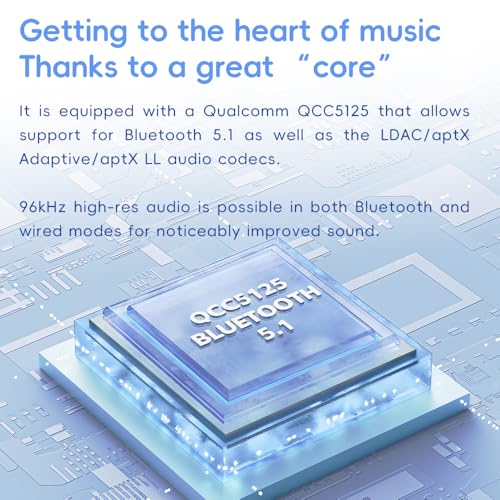 FiiO/Snowsky Retro Nano Bluetooth USB DAC AMP with LDAC, aptX Adaptive, aptX LL (3.5mm Unbalanced & 4.4mm Balanced Output) (White) - color: White