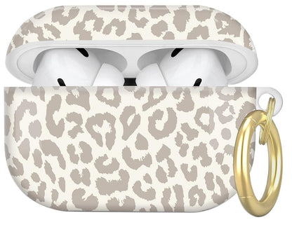 Compatible with AirPod Pro 2nd//1st Generation Case Cover with Key Chain,Full Protective Shockproof Wireless Headphone Case for Airpod Pro 2023/2022/2019(Tan Animal Print) - color: Tan Animal Print