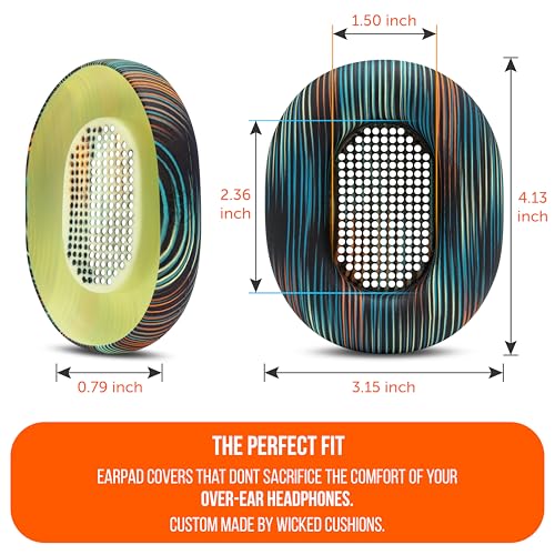 WC SweatZ XM5 - Patented Earpad Sweat Covers for Sony WH1000XM5 by Wicked Cushions | Full 360 Earpad Protection | Sweatproof & Easily Washable | The Simulation - color: The Simulation