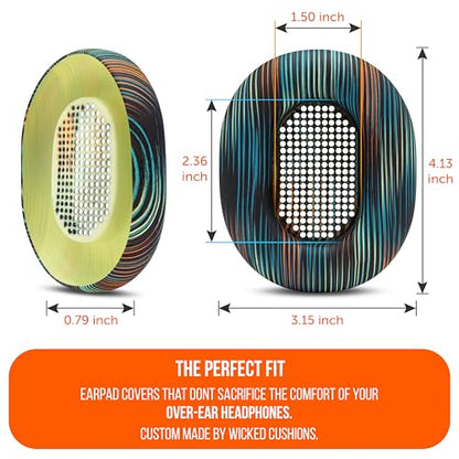 WC SweatZ XM5 - Patented Earpad Sweat Covers for Sony WH1000XM5 by Wicked Cushions | Full 360 Earpad Protection | Sweatproof & Easily Washable | The Simulation - color: The Simulation