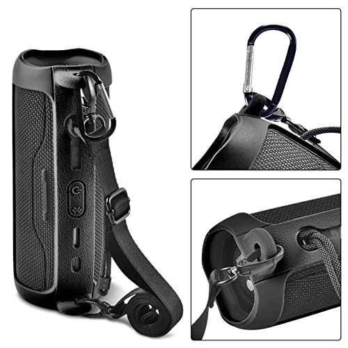 Comecase Silicone Case for JBL FLIP 6 Waterproof Portable Bluetooth Speaker - color: Black