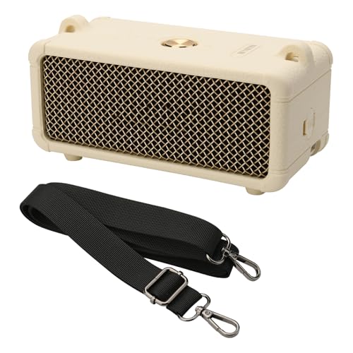 Silicone Cover for Marshall Emberton III Speaker, Soft Silicone Case Replacement Protective Skin Cover Portable Travel Sleeve with Shoulder Strap (Case Only) (Cream) - color: Cream