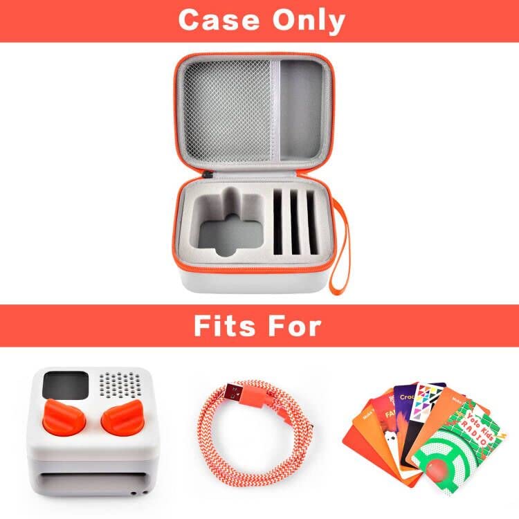 casmilee Travel Case Compatible with Yoto Mini – Kids Audio & Music Player, Holder Bag for Children’s Speaker Plays Audiobook Cards - Box Only - color: White, size: M