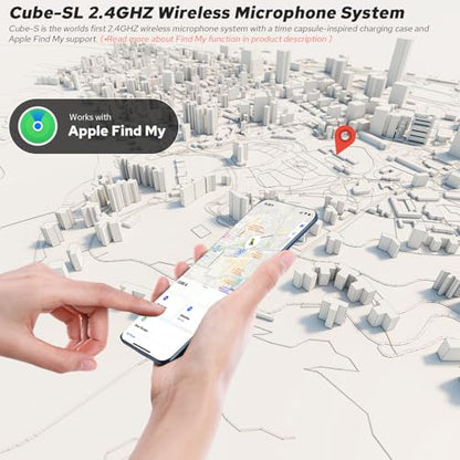 Godox Cube-SC 2.4G Wireless Lavalier Microphone with USB C 48kHz/24bit >70dB SNR, Max 115dB SPL, 300M transmission 30H long duration Apple Find My Support APP Control for iPhone 15/16 & Android device