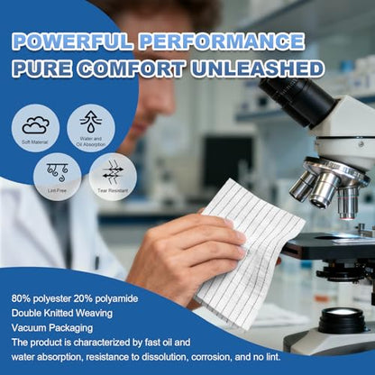 Anti-Static Microfiber cloths 9"x9"(50 Pcs,200GSM) | Lint Free Cloths,Reusable,Special ESD Protection Design is Suitable for Protecting Sensitive Electronic Components and Tools - size: 9" x 9" (Pack of 50)