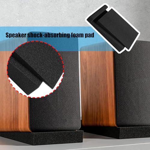 Studio Monitor Isolation Sponge Pad Vibration Dampening Shock Absorbing Base Enhances Bass Response and Safe Placement Sponge Pads