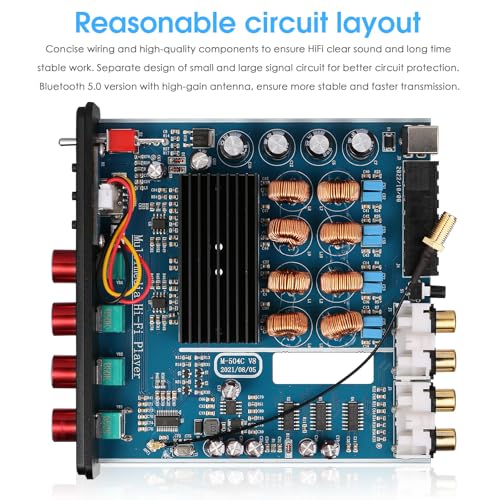 4 Channel Bluetooth Amplifier, 50W x 4 Audio Power Amp, Hi-Fi Home Stereo Speaker Receiver [Douk Audio M4]