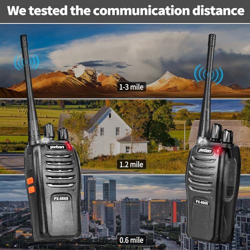 666S 10 Pack walkie talkies for Adults Long Range Rechargeable with Headphones and Li-ion Battery,Two Way Radio has VOX/Noise Reduction/TOT/Flashlight/Monitoring/Scan Function（10 Pack） - style: 666S10-pack