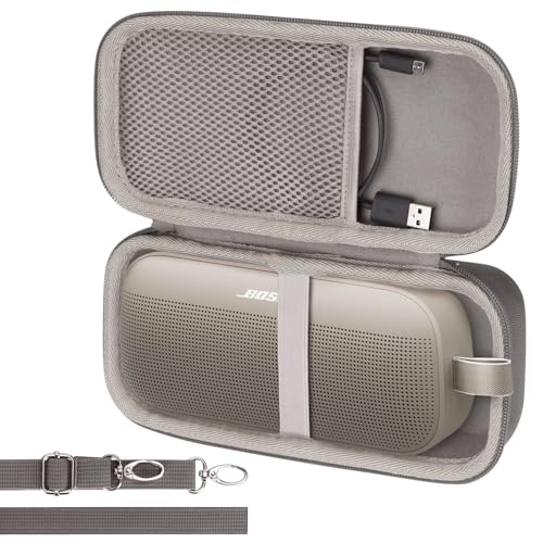 Lebakort Hard Case Compatible with Bose SoundLink Flex 2nd Gen/Bose SoundLink Flex Portable Speaker, Sandstone Case - color: Sandstone Case