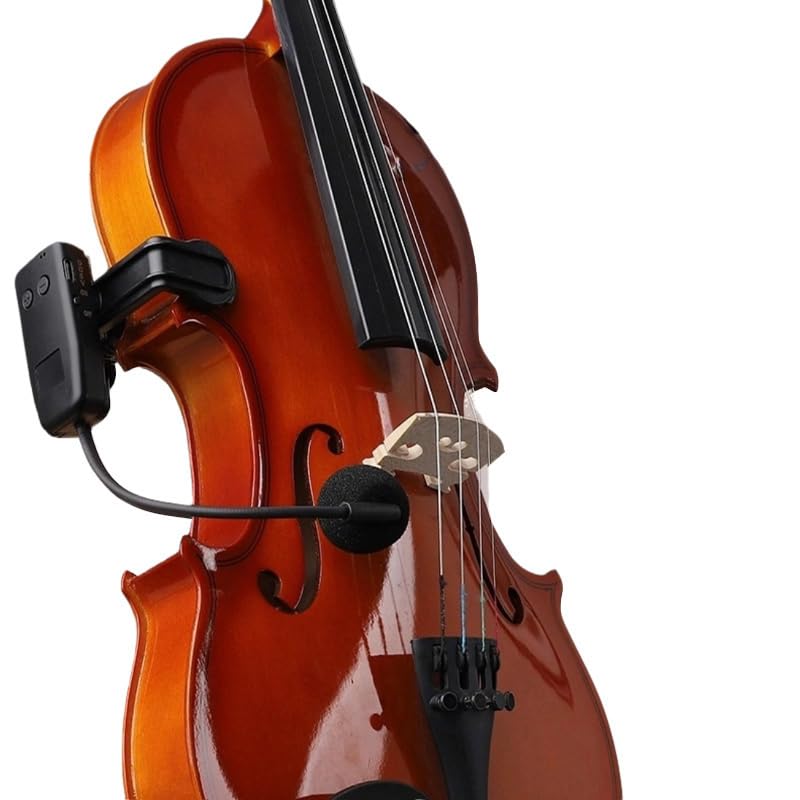 Professional Wireless Violin Microphone, Violin Pickup Clip-on Instrument Microphone, Designed for Violinists and Musicians, Suitable for Active PA Systems
