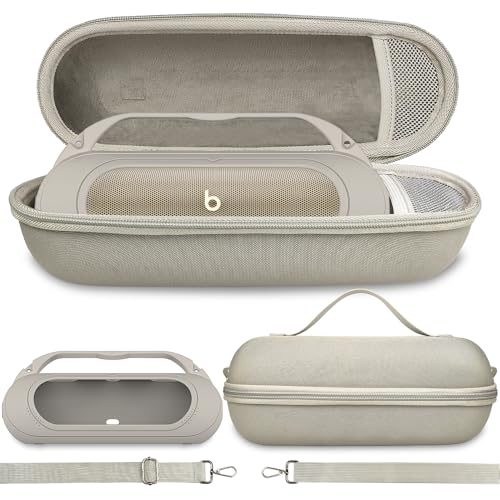 Silicone Cover and Hard Carrying Case for Beats Pill 2024 Bluetooth Speaker | Protective Cover Case for Beats Pill Speaker Accessories, Scratch-Resistant and Drop-Proof Cover (Gray Case) - color: Gray Case