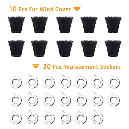 SUNMON Camera Mic Windscreen Windshield Wind Muff for DJI Osmo Action Camera,Sony RX1 RX10 RX100 Digital Compact Cameras Wind Cover (10 Pack) - color: Camera Windscreen 0.4/0.6 CM