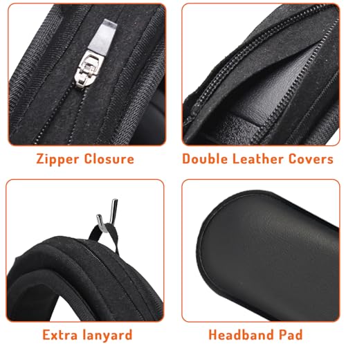 Adhiper Universal Headphone Headband Cover + Removable Headband Cushion - color: Black with Foam Cushion