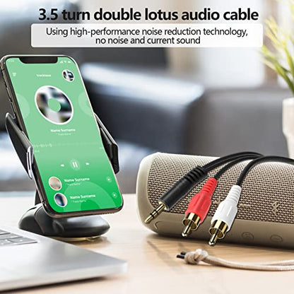 3.5mm Stereo Male to 2RCA Male (Right and Left) RCA Audio Cable (10 Feet) - size: 10 Feet