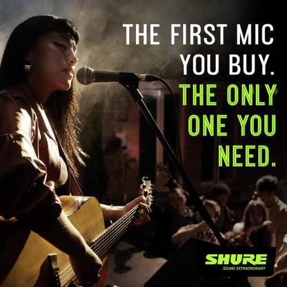 Shure SM58S Pro XLR Dynamic Vocal Microphone with On/Off Switch | Cardioid dynamic vocal mic with on/off switch for studio, live performance, podcasting and recording - style: SM58 with On/Off Switch