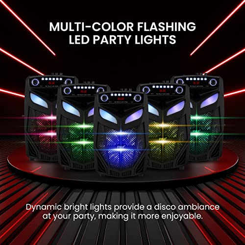 Pyle 800W Portable Bluetooth Speaker System Loud 12" Subwoofer, And Wireless Mic, Pa Speaker Is Wireless And Includes Wheels & 4 Hr Battery Life – for Karaoke, Parties & Outdoors - style: 800 watts