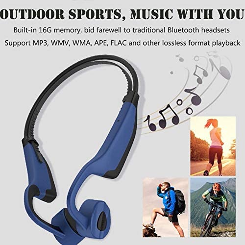 IKXO Bone Conduction Headphones Waterproof Bluetooth for Swimming, MP3 Player Wireless Sport Earphones IPX8 Open-Ear Built-in 8GB Flash Memory for Running, Diving Water, Gym, Spa (Gray) (Style_1)