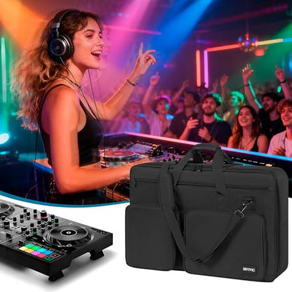 IBVIVIC DJ Controller Storage Bag Case Fits for XDJ-RX2/XDJ-RX3/DDJ-REV5 | Fits for DDJ-REV7/Denon DJ Prime 4/MCX8000 Padded DJ Travel Carrying Bag - size: XDJ-RX3/RX2