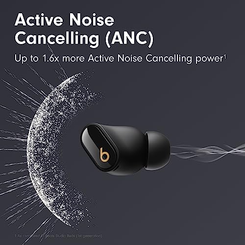 Beats Studio Buds + with Apple 20W USB-C Power Adapter - Black/Gold - color: Black/Gold, style: With Power Adapter