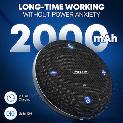 Conference Call Speaker and Microphone for Teams, Zoom, Home Office, Black | AI noise reduction, 360° voice pickup, 4-mic array, full-duplex, 16 ft range, Bluetooth, NFC, USB, up to 8 hours, mobile work - color: M4 Black, style: M4 Omnidirectional Speaker