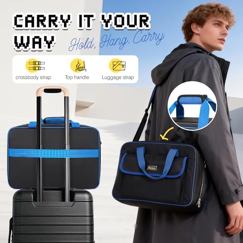 Carrying Case Compatible with PS5, PS5 Slim& Pro, Padded Travel Case | Storage for 2 Controllers, Headset & Cables, Padded Interior, Water-Resistant Exterior, Hold-Down Strap, Bag Only