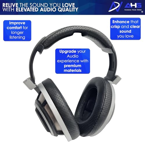 AHG Premium HD 8XX / HD 800S / HD 800 Ear Pads Cushions and Headband Compatible with Sennheiser HD800 / Sennheiser HD800S and Drop HD 8XX Headphones. Perforated Sheepskin/High-Density Foam/Durable