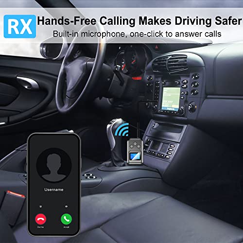 2-in-1 Bluetooth Transmitter Receiver, 3.5mm AUX Bluetooth Adapter for Car