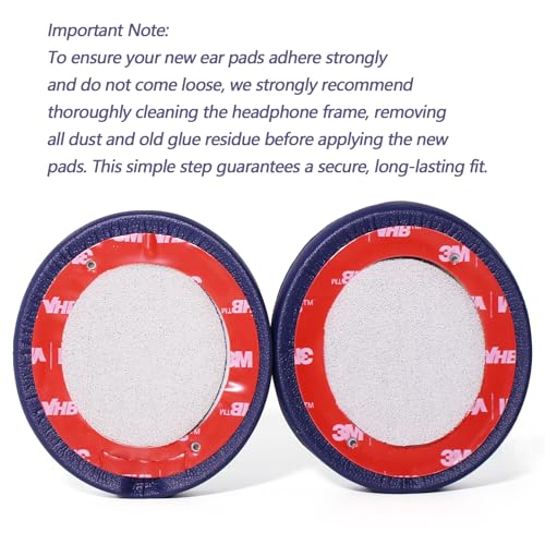 Replacement Ear Pads for Beats Solo 2/3 On-Ear Headphones - Academy Blue | Fit for Beats Solo 2/3 Wired/Wireless A1796/B0534, Xinyuekj Protein Leather Cushions, (Not Fit Beats Studio, Solo HD, Solo 4) - color: Academy Blue