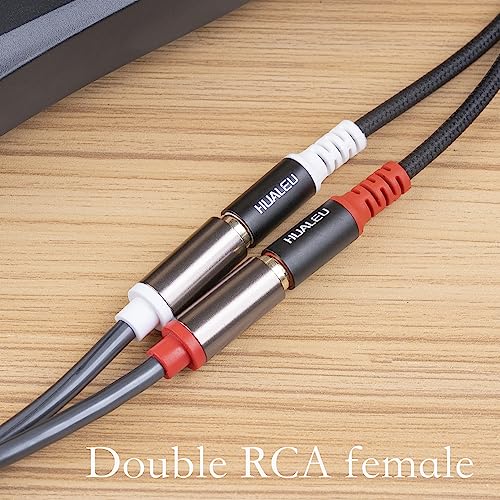 1FT XLR to 2 RCA Y Splitter Patch Cable, Dual RCA Female to XLR Male Audio Cable Adapter for Speaker Condenser Mic Mixer AMP - color: 1Ft/XLR M to 2 RCA F