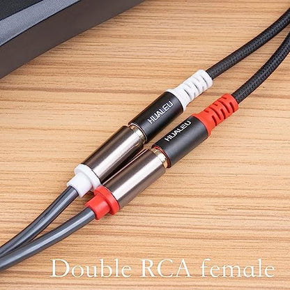 1FT XLR to 2 RCA Y Splitter Patch Cable, Dual RCA Female to XLR Male Audio Cable Adapter for Speaker Condenser Mic Mixer AMP - color: 1Ft/XLR M to 2 RCA F