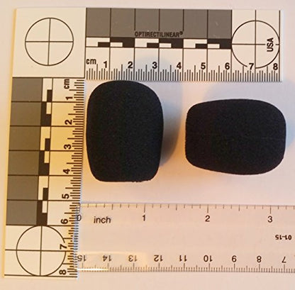 CA132 Larger Foam Microphone Windscreens (Microphone Covers) 3-Pack Desktop/Headset Fitness Instructor/Gamer Pack Black