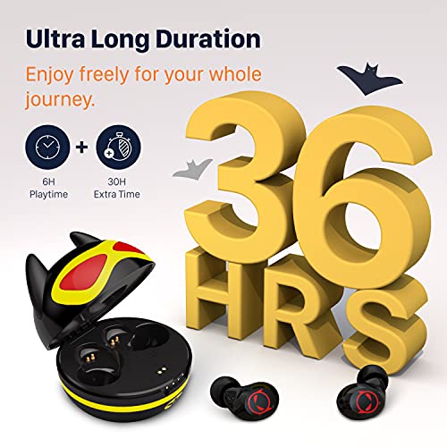Cute Batman Wireless Earphones, Waterproof, Noise Cancelling in-Ear erbuds, TWS Stereo Headphones, Built in Mic Headset Premium Sound with Deep Bass,JE-02B_K03 - color: JE-02B_K03